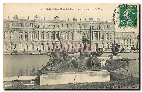 Ansichtskarte AK Versailles La Marne et facade sur le Parc