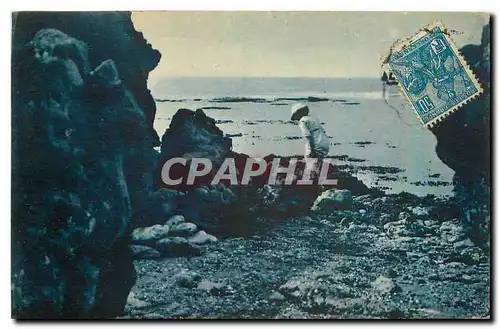 Cartes postales Etude dans les rochers de Saint Jean des Sables entre Chatelaillon et Angoulins