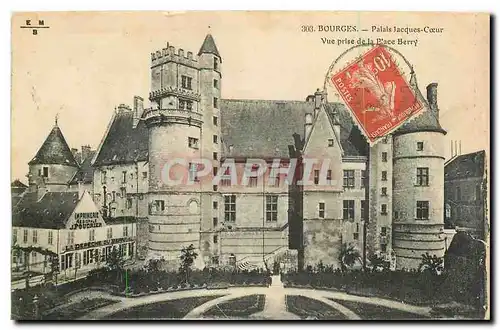 Ansichtskarte AK Bourges Palais Jacques Coeur Vue prise de la Place Berry