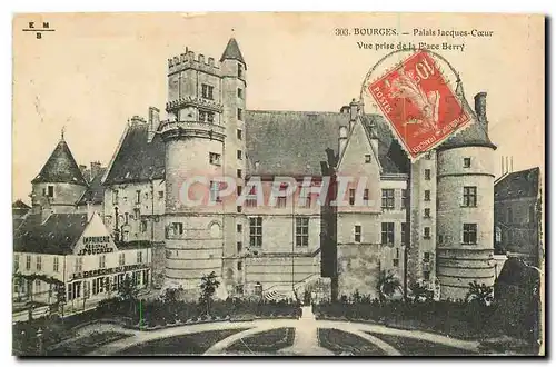 Cartes postales Bourges Palais Jacques Coeur Vue prise de la Place Berry