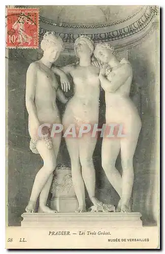 Cartes postales Pradier Les Trois Graces Musee de Versailles