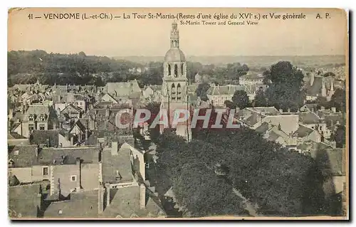 Ansichtskarte AK Vendome L et Ch La Tour St Martin et Vue generale