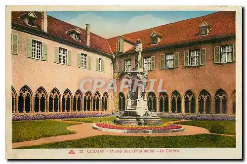 Cartes postales Colmar Musee des Unterlinden Le Cloitre