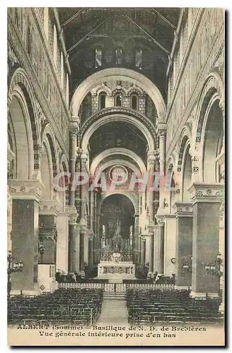 Cartes postales Albert Somme Basilique de N D de Brebieres Vue generale Interieure prise d'en bas