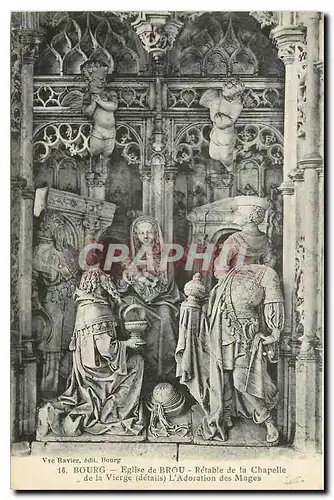 Ansichtskarte AK Bourg Eglise de Brou Retable de la Chapelle de la Vierge