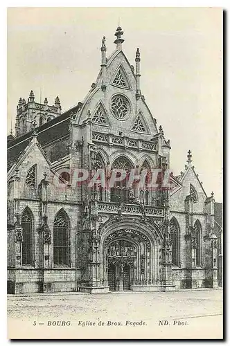 Cartes postales Bourg Eglise de Brou Facade