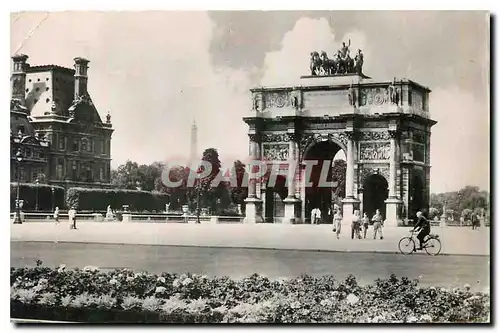 Moderne Karte Paris Jardins des Tuileries La Carrousel  Tour Eiffel