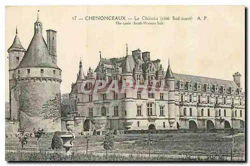 Cartes postales Chenonceaux Le Chateau Cote Sud ouest