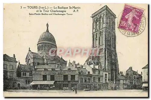 Ansichtskarte AK Tours I et L La Basilique St Martin et la Tour Charlemagne