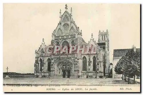 Cartes postales Bourg Eglise de Brou La facade