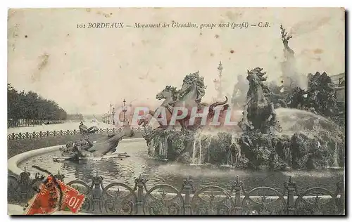 Cartes postales Bordeaux Monuemt des Girondes groupe nord