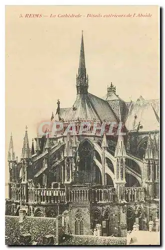 Cartes postales Reims La Cathedrale Details exterieurs de l'Abside