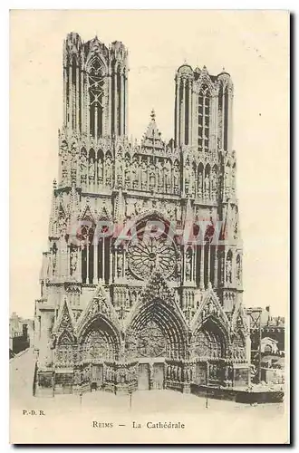 Cartes postales Reims La Cathedrale