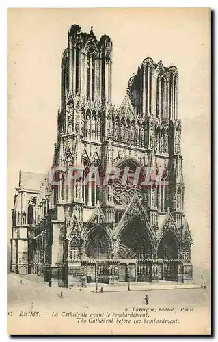 Ansichtskarte AK Reims La Ctahedrale avant le bombardment