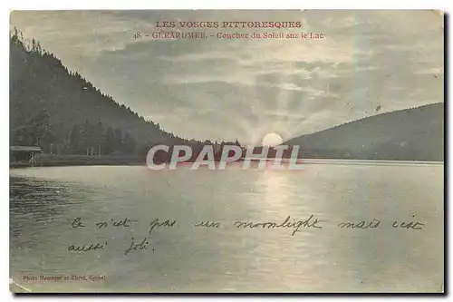Cartes postales Les Visges Pittoresques Gerardmer Coucher du Soleil sur le Lac