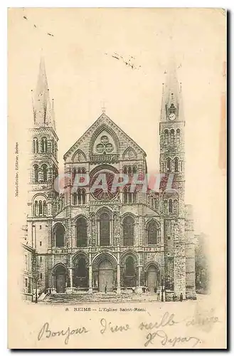 Cartes postales Reims l'Eglise Saint Remi