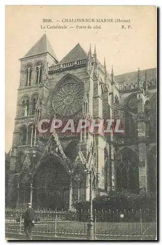 Ansichtskarte AK Chalons sur Marne Marne La Cathedrale Porte de cote