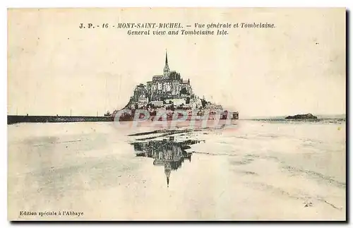 Cartes postales Mont Saint Michel Vue generale et Tombelaine