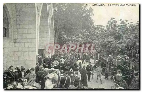 Cartes postales Lourdes La Priere aux Piscines