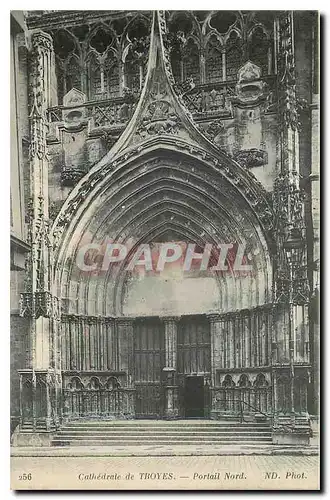 Cartes postales Cathedrale de Troyes Portail Nord