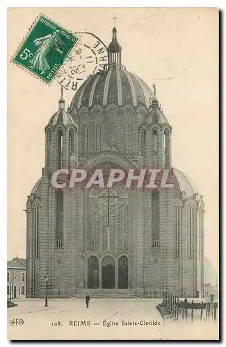 Cartes postales Reims Eglise Sainte Clotilde