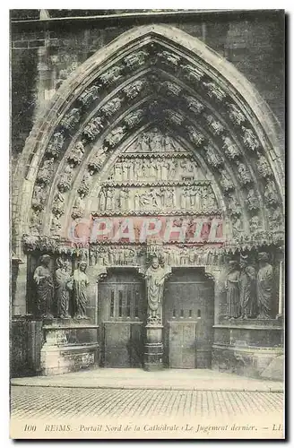 Cartes postales Reims Portail Nord de la Cathedrale Le Jugement dernier