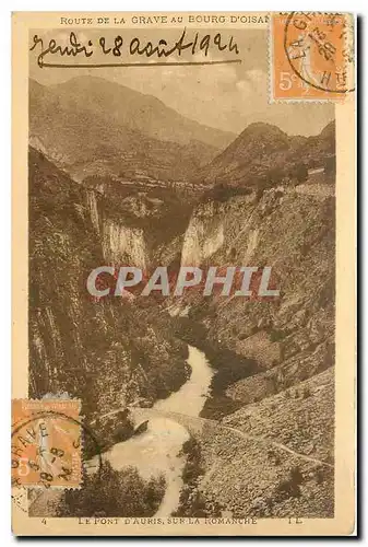 Cartes postales Route de la Grave Le Pont d'Auris sur la Romanche
