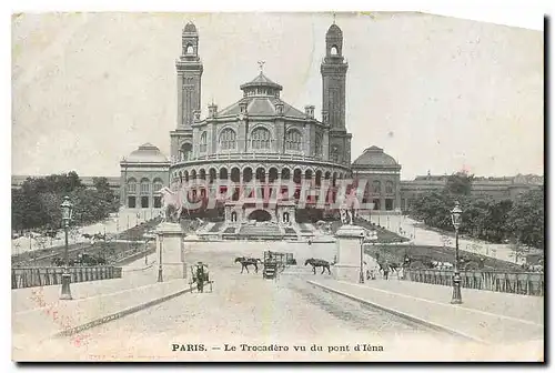 Ansichtskarte AK Paris Le Trocadero vu du pont d'Iena