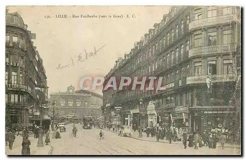 Cartes postales Lille Rue Faidherbe vers la Gare