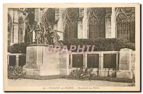 Cartes postales Chalons sur Marne Monument aux Morts