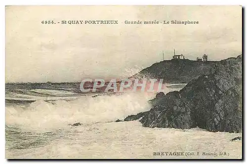 Cartes postales St Quay Portrieux Grande maree Le Semaphore