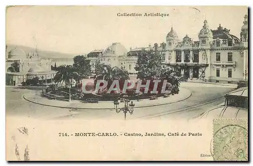 Cartes postales Monte Carlo Casino Jardins Cafe de Paris