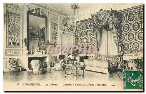 Cartes postales Compiegne Le Chateau Chambre a Coucher de Marie Antoinette