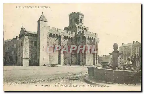 Ansichtskarte AK l'Auvergne illustree Royat Place de l'Eglise