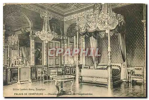 Ansichtskarte AK Palais de Compiegne Chambre Coucher de l'Imperatrice