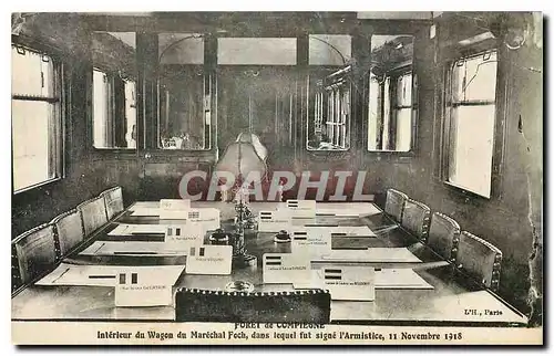 Ansichtskarte AK Foret de Compiegne Interieur du Wagon du Marechal Foch