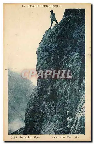 Ansichtskarte AK Dans les Alpes Ascension d'un pic