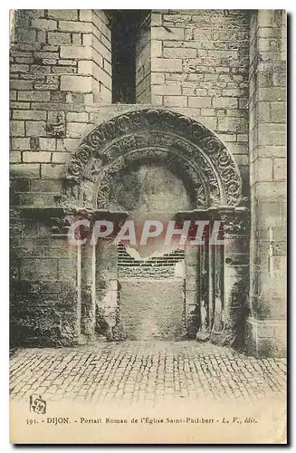 Ansichtskarte AK Dijon Portail Roman de l'Eglise Saint Philibert