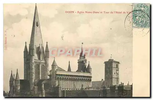 Ansichtskarte AK Dijon Eglise Notre Dame et Tour de l'Hotel de Ville