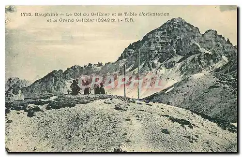 Cartes postales Dauphine Le Col du Galibier et sa Table d'orientation