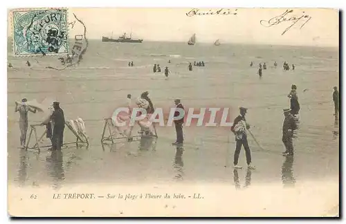 Cartes postales Le Treport Sur la plage a l'heure du bain