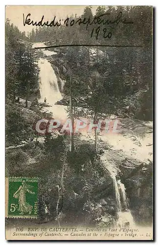 Cartes postales Env de Cauterets Cascades au Pont d'Espagne