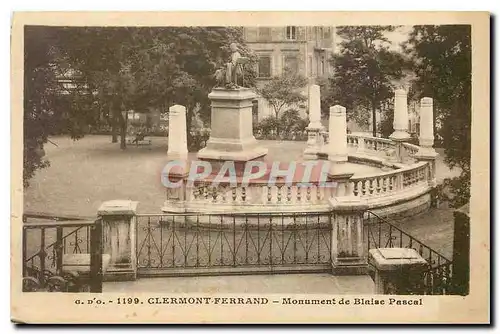 Cartes postales Clermont Ferrand Monument de Blaise Pascal