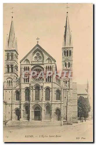 Cartes postales Reims L'Eglise Saint Remi