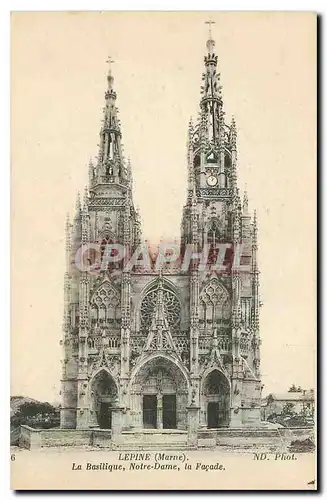 Ansichtskarte AK L'epine Marne La Basilique Notre Dame la Facade