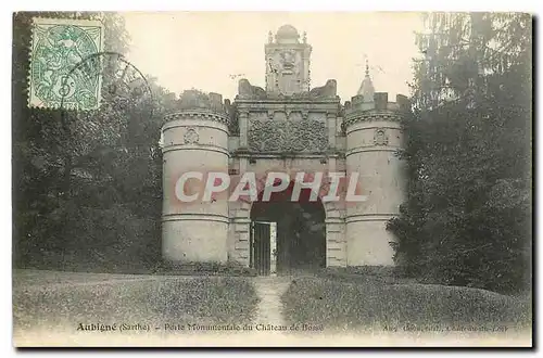 Ansichtskarte AK Aubigne Sarthe Porte Monumentale du Chateau de Bose