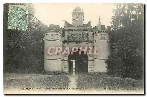 Cartes postales Aubigne Sarthe Porte Monumentale du Chateau de Bose