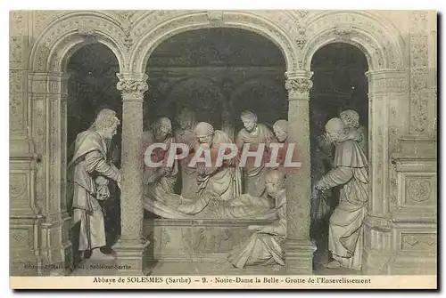 Cartes postales Abbaye de Solesmes Sarthe Notre Dame la Belle Grotte de l'Ensevelissement