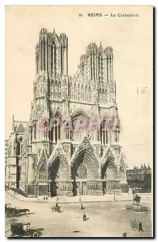 Cartes postales Reims La Cathedrale