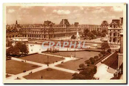 Ansichtskarte AK Paris et ses Merveilles Perspective sur la Plage du Carrousel et le Palais de Louvre